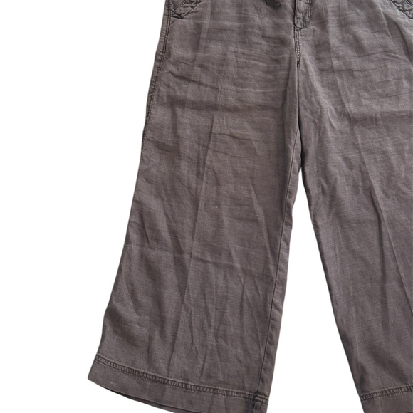 Pilcro And The Letterpress Brown Linen Culottes Wide Leg - Picture 5 of 6